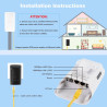 Repeteur WiFi Exterieur, 300Mbit/s Amplificateur WiFi Puissant Outdoor, 2.4GHz Répéteur Wi-FI Extérieur avec Reapter/AP Mode, Co