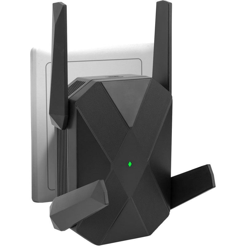 Repeteur WiFi Puissant, WiFi 6 Répéteur WiFi 3000Mbps, Amplificateur Wi-FI 5GHz de 2400M, 2.4GHz de 600M, Compatible avec Toutes