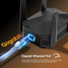 Repeteur WiFi Puissant, WiFi 6 Répéteur WiFi 3000Mbps, Amplificateur Wi-FI 5GHz de 2400M, 2.4GHz de 600M, Compatible avec Toutes