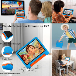 ZIOVO Tablette Enfants 10 Pouces Android 15, 30Go RAM+64Go ROM (TF 2To), 5G WiFi Tablettes, Gemini AI, Octa-Core/Widevine L1/Fac