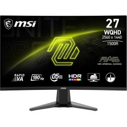 MSI MAG 27CQ6FA écran Gaming incurvé FHD de 27" - Dalle Rapid VA 2560 x 1440 1500R, 180 Hz / 0,5ms (GtG, Min.), AMD FreeSync™ - 