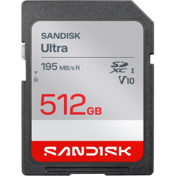SANDISK Ultra Carte SDXC UHS-I 512 Go (Jusqu’à 195 Mo/s en Lecture, vidéo Full HD, V10, U1, C10) SANDISK Memory Zone App