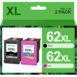 HALLOLUX 62XL Cartouches d'encre Remplacement pour HP 62 62XL 62 XL pour HP Envy 5540 5640 5642 5644 5646 7640 5660 7644 pour Of