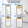 Répéteur WiFi, 1200 Mbps Amplificateur WiFi Puissant Double Bande 5 GHz & 2,4 GHz avec WPS, 6 Antennes et 2 Ports Gigabit Ethern