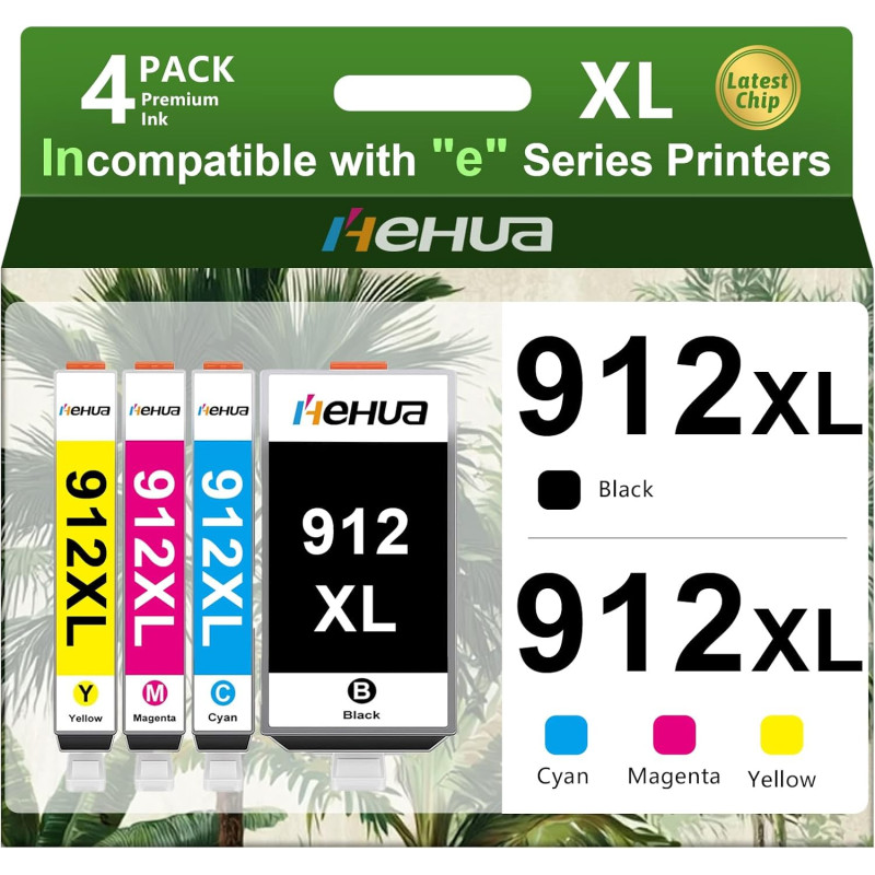 912XL Multipack Compatible pour Les Imprimantes HP 912XL Cartouches d'encre 912 XL Compatible pour Les Imprimantes HP OfficeJet 