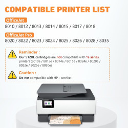 912XL Multipack Compatible pour Les Imprimantes HP 912XL Cartouches d'encre 912 XL Compatible pour Les Imprimantes HP OfficeJet 