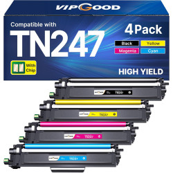 VIPGOOD TN247 DCP-L3550CDW TN 243CMYK Cartouches de Toner Compatible pour Brother TN-247 TN243 pour MFC-L3750CDW DCP-L3550CDW MF