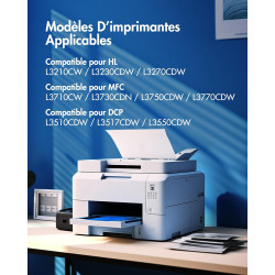 VIPGOOD TN247 DCP-L3550CDW TN 243CMYK Cartouches de Toner Compatible pour Brother TN-247 TN243 pour MFC-L3750CDW DCP-L3550CDW MF