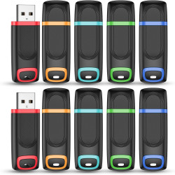 Vansuny Lot de 10 Clé USB 8Go Stockage Données Clef USB 8Go 2.0 avec Lumière LED pour PC tablettes/Laptop/autoradio/TV