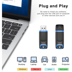 Vansuny Lot de 10 Clé USB 8Go Stockage Données Clef USB 8Go 2.0 avec Lumière LED pour PC tablettes/Laptop/autoradio/TV