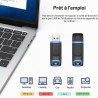 Vansuny Lot de 10 Clé USB 64Go Stockage Données Cle USB 64Go 2.0 avec Lumière LED pour PC tablettes/Laptop/autoradio/TV