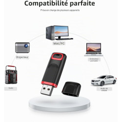 Vansuny Lot de 10 Clé USB 64Go Stockage Données Cle USB 64Go 2.0 avec Lumière LED pour PC tablettes/Laptop/autoradio/TV