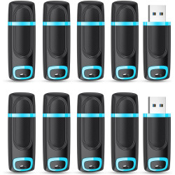 10 Clé USB 64Go Lot de 10, Vansuny Cle USB 64 Go Stockage Données Clef USB 64Go 2.0 avec Lumière LED pour PC tablettes/Laptop/au