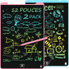 2 Pack Tablette Dessin Enfants 12 Pouces, Electight Tablette d'écriture LCD Colorée, Tablettes Graphiques avec Bouton D'effaceme
