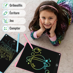 2 Pack Tablette Dessin Enfants 12 Pouces, Electight Tablette d'écriture LCD Colorée, Tablettes Graphiques avec Bouton D'effaceme