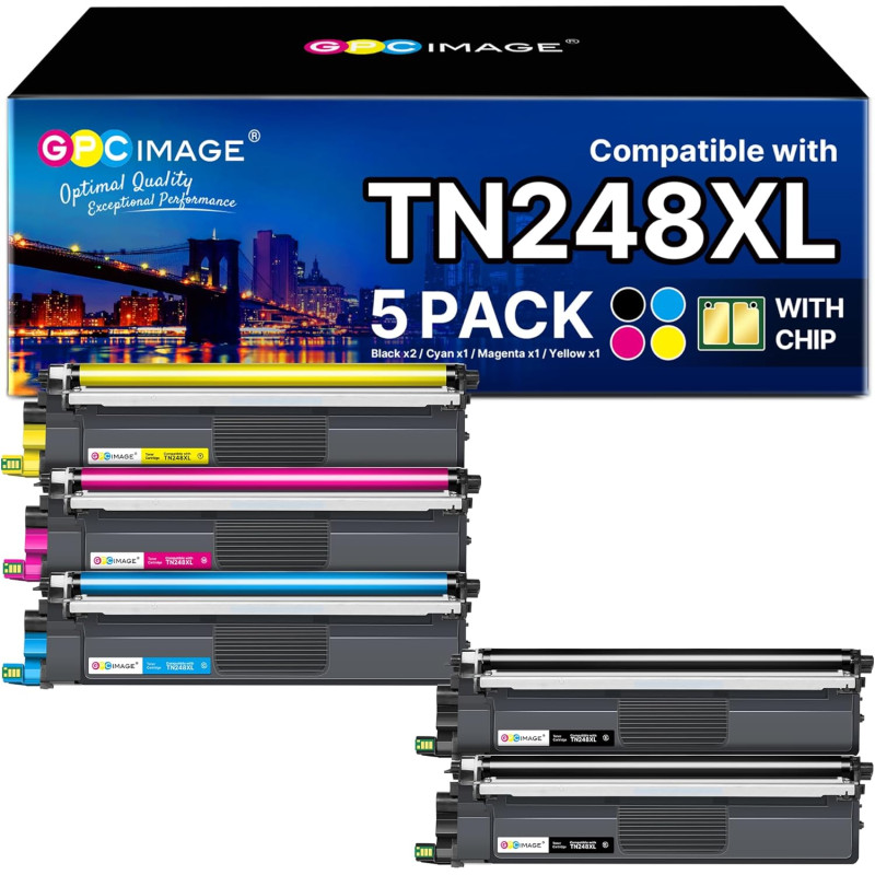 TN248 TN248XL DCP-L3560CDW Cartouches de Toner Compatible pour Brother TN-248 TN-248CMYK TN 248XL TN-248XL pour Brother MFC-L839