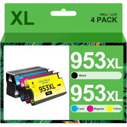 HALLOLUX 953XL Pack de 4 avec Remplacement pour HP 953 XL pour HP Officejet Pro 7740 7720 8730 8710 8720 8715 8725 8730 7730 871