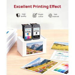 HALLOLUX PG-575XL CL-576XL Multipack Cartouche Remplacement pour Canon 575 XL 576 XL pour Canon PIXMA TS3550i TS3551i TR4750i TR