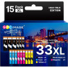 GPC Image 33XL Cartouches d'encre Compatible pour Epson 33 XLpour Expression Premium XP-540 XP-530 XP-830 XP-7100 XP-900 XP-640 