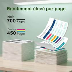 Cartouches 303XL 303 XL Noir et Couleur Cartouche d'encre 303XL Compatible pour HP Envy Photo 6230, 6220, 6232, 6234, 6255, 6258