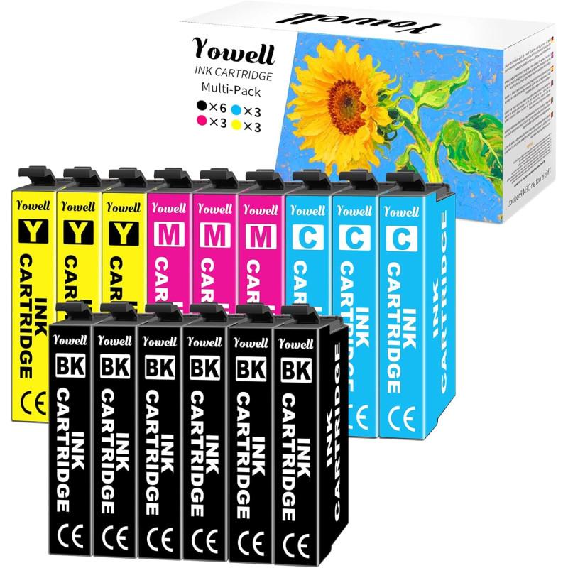 Yowell XP3200 XP2200 Cartouche Compatibles avec Epson Expression Home XP-2200 XP-2205 XP-3200 XP-3205 XP-4200 XP-4205, Workforce