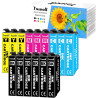 Yowell XP3200 XP2200 Cartouche Compatibles avec Epson Expression Home XP-2200 XP-2205 XP-3200 XP-3205 XP-4200 XP-4205, Workforce