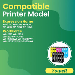 Yowell XP3200 XP2200 Cartouche Compatibles avec Epson Expression Home XP-2200 XP-2205 XP-3200 XP-3205 XP-4200 XP-4205, Workforce