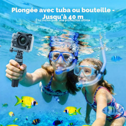 AKASO EK7000 Caméra Sport 4K 30fps 20MP WiFi avec Carte Mémoire microSDXC 64 Go, Action Camera 4k Étanche jusqu'à 30M avec Stabi