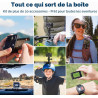 AKASO EK7000 Caméra Sport 4K 30fps 20MP WiFi avec Carte Mémoire microSDXC 64 Go, Action Camera 4k Étanche jusqu'à 30M avec Stabi