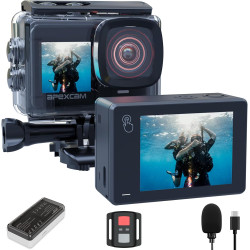 Apexcam Caméra Sport 4K 60FPS, Action Cam WiFi avec Double Écran Camera sous-Marine, Stabilisation EIS Étanche 40M avec 2 Batter