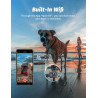 Apexcam Caméra Sport 4K 60FPS, Action Cam WiFi avec Double Écran Camera sous-Marine, Stabilisation EIS Étanche 40M avec 2 Batter