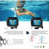 Fitstill 60m/196ft boîtier étanche pour go pro hero 13/hero 12/hero 11/hero 10/hero 9 noir, boîtier de plongée sous-marine pour 