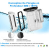 Fitstill 60m/196ft boîtier étanche pour go pro hero 13/hero 12/hero 11/hero 10/hero 9 noir, boîtier de plongée sous-marine pour 