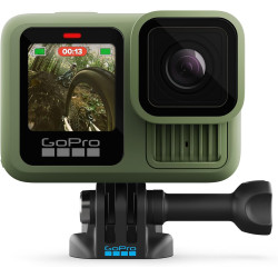 Gopro hero13 noir en vert forêt (couleur en édition limitée) - caméra d'action étanche avec vidéo 5.3k60, photo 27mp et compatib