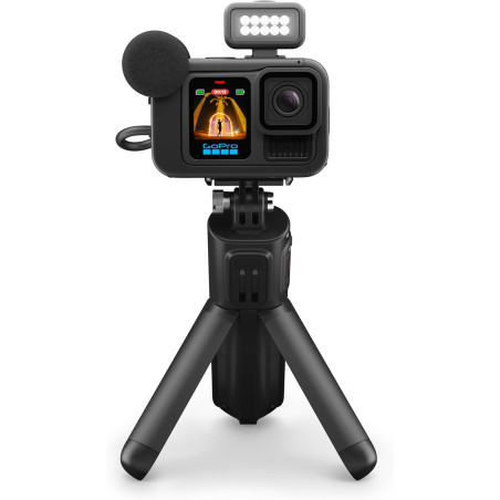 Gopro hero13 noir creator edition – volta (poignée de batterie, trépied, télécommande), module multimédia + d'éclairage, batteri