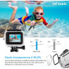 Redtron boîtier etanche pour gopro hero 8 noir, boîtier plongée etanche de 60 m avec mont thumbscrew et 12 insert anti-buée acce