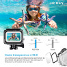 Rougetron boîtier etanche pour gopro hero 5/6/7, boîtier plongée etanche de 60 m avec mont thumbscrew et 12 insert anti-buée acc