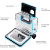 Rougetron boîtier etanche pour gopro hero 5/6/7, boîtier plongée etanche de 60 m avec mont thumbscrew et 12 insert anti-buée acc
