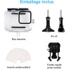 Redtron étui étanche pour gopro hero 9/10/11/12/13 noir, coque de protection pour la plongée sous-marine 196ft/60m avec concepti