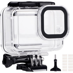Redtron étui étanche pour gopro hero 9/10/11/12/13 noir, coque de protection pour la plongée sous-marine 196ft/60m avec concepti