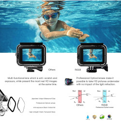 FitStill Boîtier étanche de 50 m pour DJI Osmo Action 5 Pro/4/3, photographie sous-marine, conception double pied froid