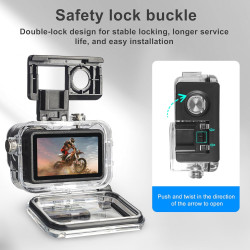 FitStill Boîtier étanche de 50 m pour DJI Osmo Action 5 Pro/4/3, photographie sous-marine, conception double pied froid