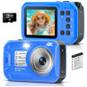Appareil Photo Etanche Caméra sous-Marine 2,7k Caméra imperméable Full HD 64 MP 16ft pour plongée en apnée, écran de 2,7 Pouces 