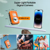 Appareil photo sous-marin 4K 64 MP 4 m étanche pour plongée avec tuba, écran IPS HD, zoom numérique 16X et carte 32 Go