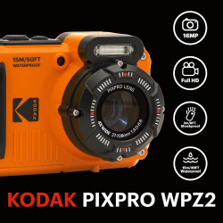 Kodak Pixpro - WPZ2 - Appareil Photo Numérique Compact 16MPixels Etanche et Anti-Choc - Jaune