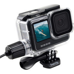 Suptig Boîtier étanche pour GoPro Hero 13 Hero 12 Hero 11 Hero 10 Hero 9 Noir 50 m
