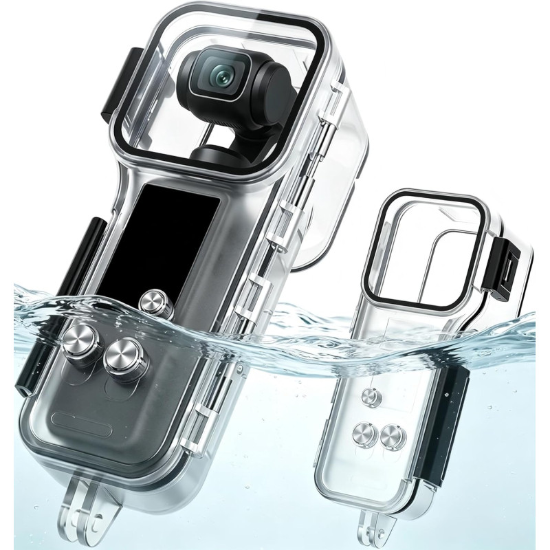 Boîtier Étanche pour DJI Osmo Pocket 4, Étui de plongée 50M Boîtier sous-Marin Caméra Étui de Protection Dive Case Coque de Prot