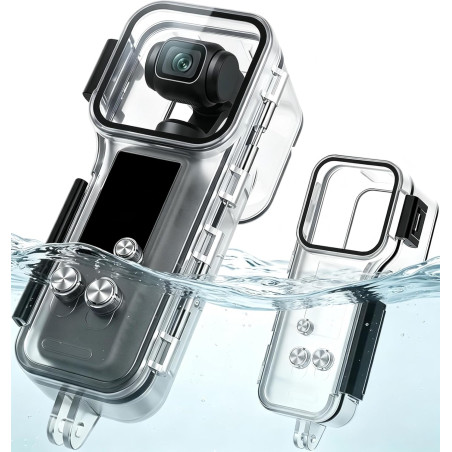 Boîtier Étanche pour DJI Osmo Pocket 4, Étui de plongée 50M Boîtier sous-Marin Caméra Étui de Protection Dive Case Coque de Prot