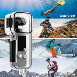 Boîtier Étanche pour DJI Osmo Pocket 4, Étui de plongée 50M Boîtier sous-Marin Caméra Étui de Protection Dive Case Coque de Prot