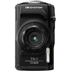 OM SYSTEM Tough TG-7 Noir, 12MP, étanche, Antichoc, Modes sous-Marin et Macro, capteur d'image Haute Vitesse, vidéo 4K, Zoom Gra